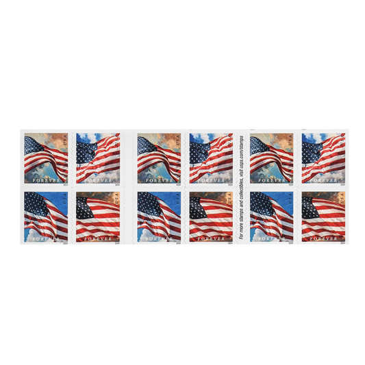 Book of Stamps - 2024 USA Flag